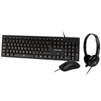 KIT TECLADO / MOUSE / DIADEMA CON MICROF